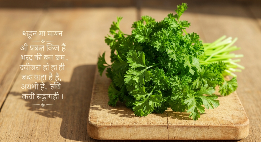Parsley meaning in Hindi - पार्सले मतलब हिंदी में