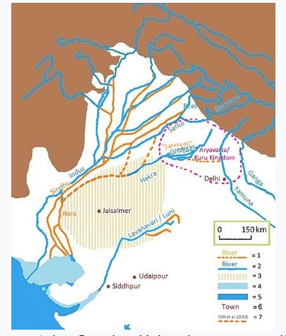 Ghaggar River, Origin, Historical Significance, Tributaries | India, Map and Facts