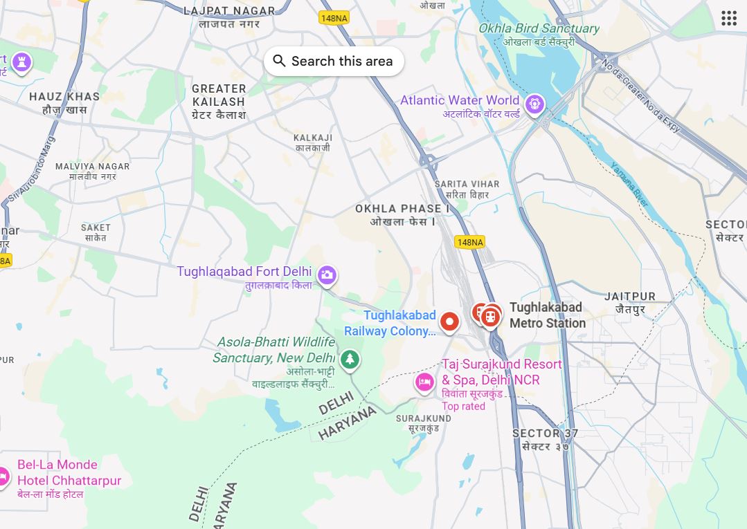 Nearest Metro Station to Tughlaqabad Fort