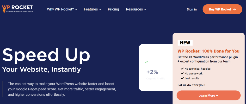 WP Rocket: Website Speed for Better SEO
