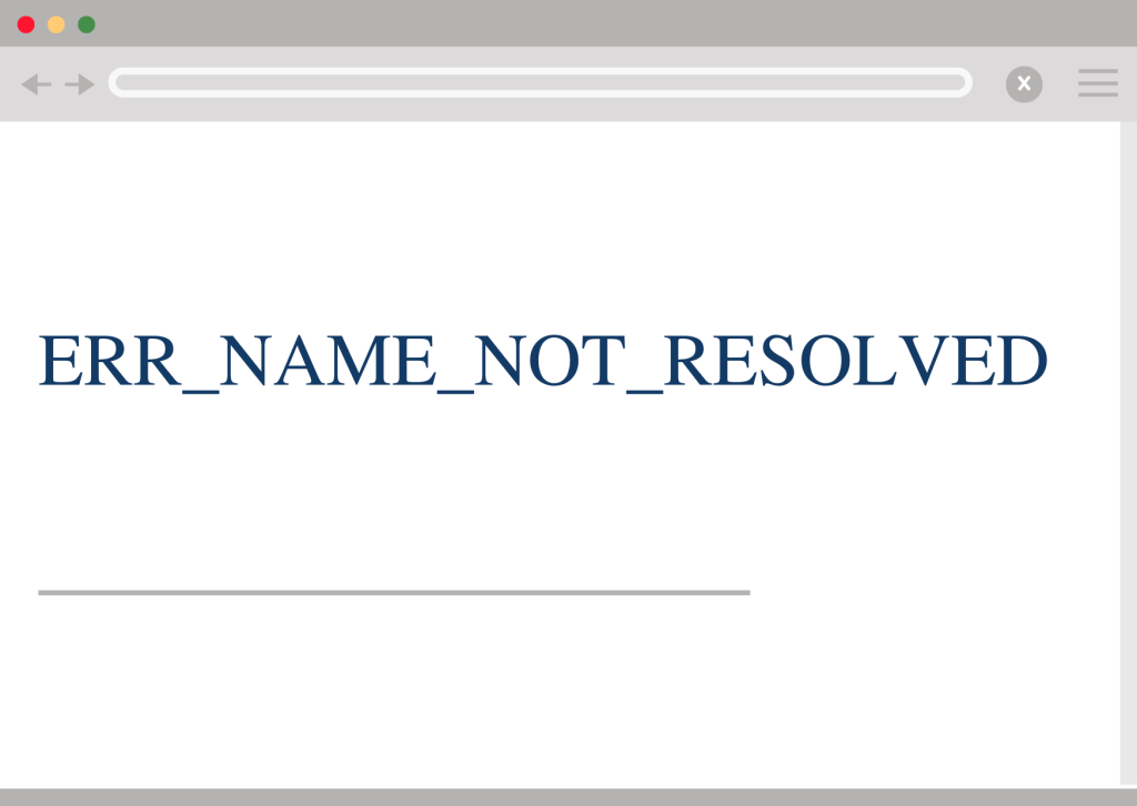 ERR_NAME_NOT_RESOLVED