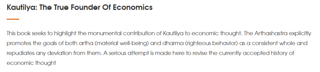 Father of India Economics: Kautilya's Lasting Influence