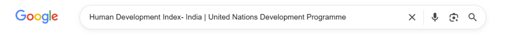 Human Development Index- India | United Nations Development Programme