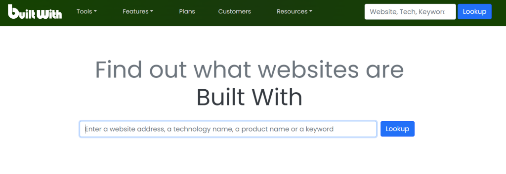 BuiltWith Technology Lookup