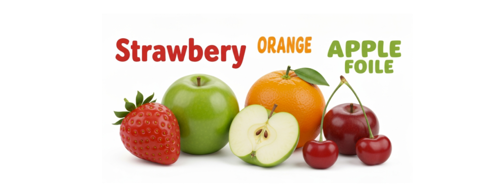 Fruits With Names Vector Art, Icons, and Graphics for Free Download